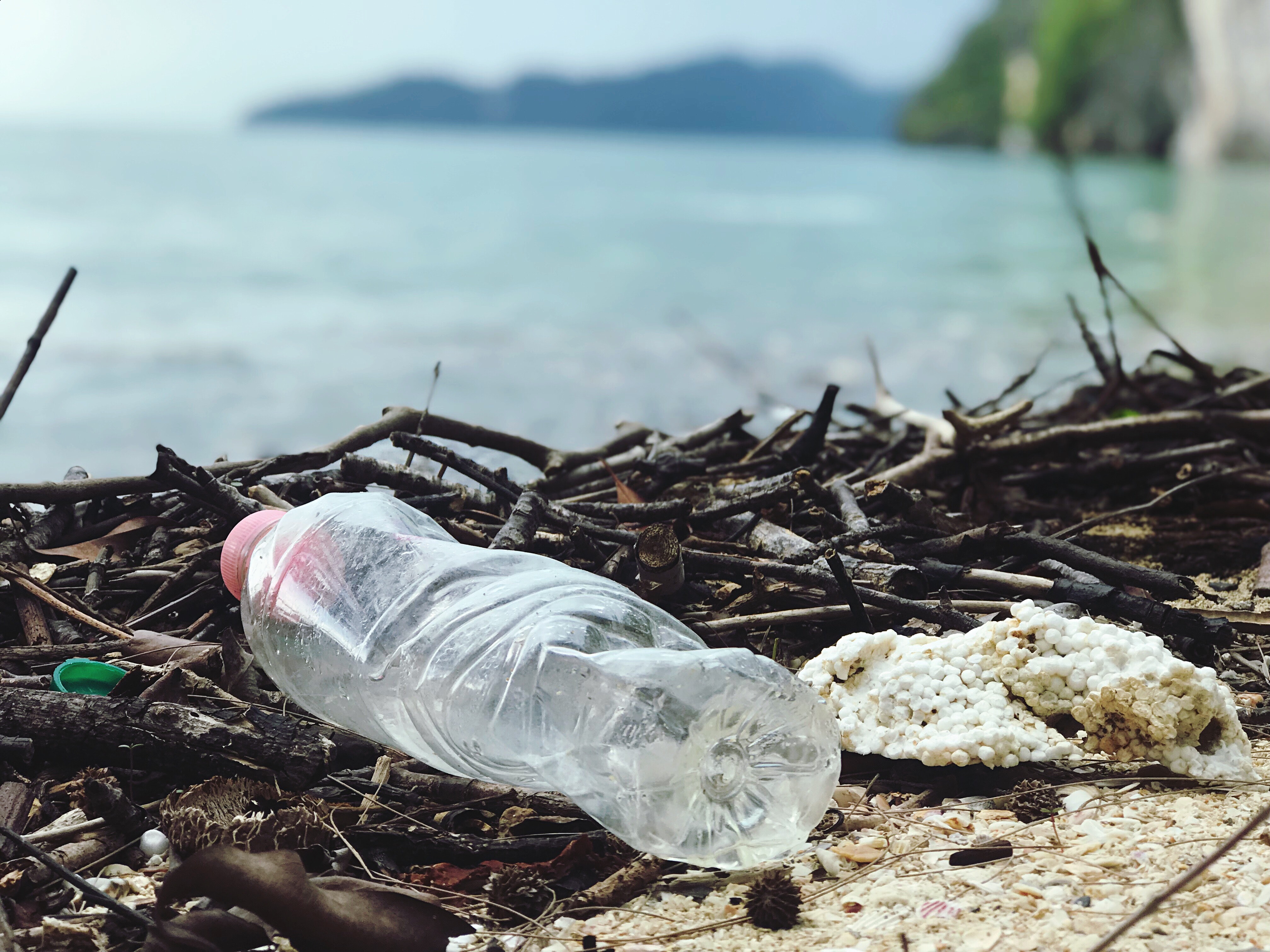 Plastic Bottle On The Beach